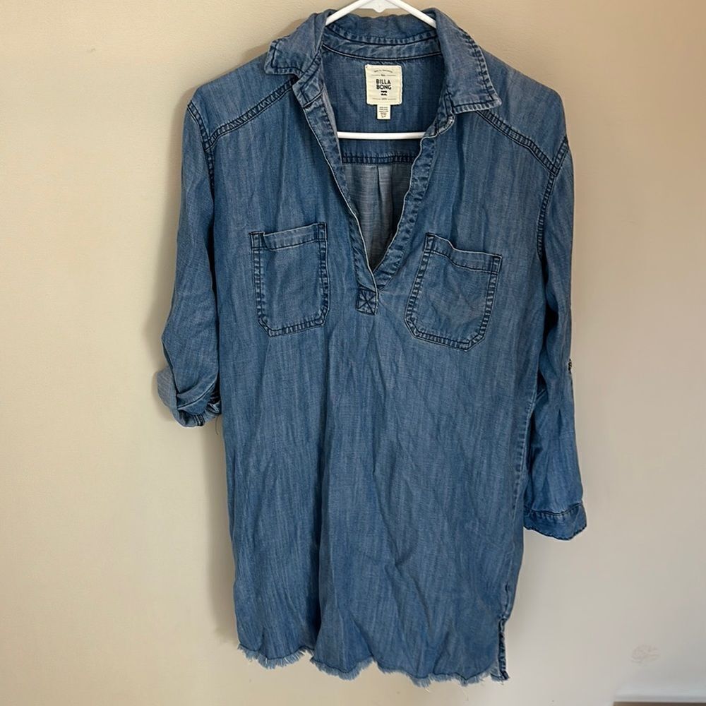 Billabong Jean Dress ~raw hem